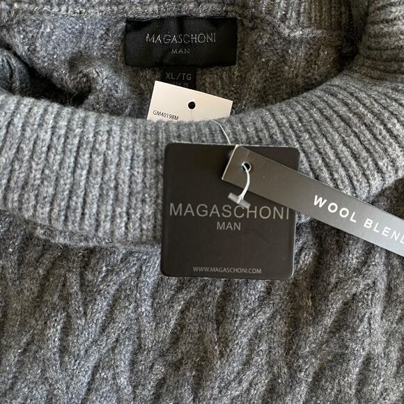 MAGASCHONI MAN Wool Turtleneck Knit Sweater Size X-Large NWT - Picture 3 of 4